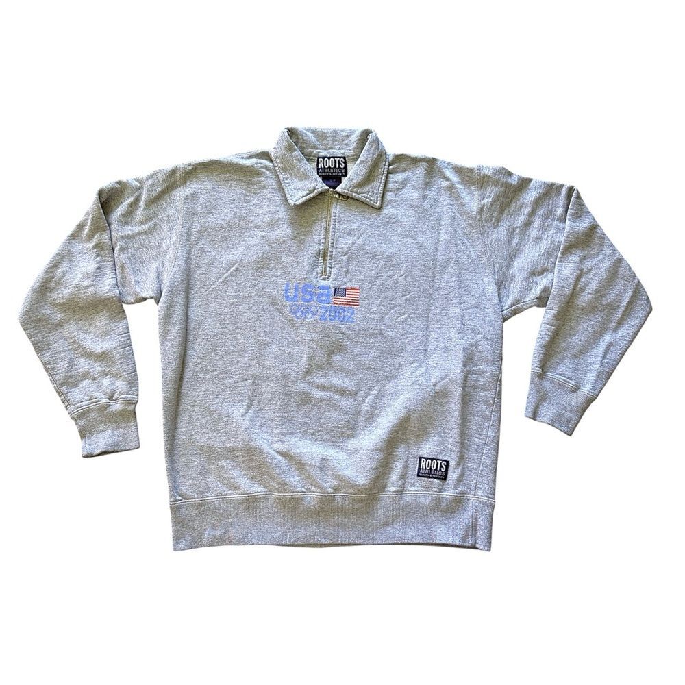 Roots Athletics USA 2022 Olympics Quarter Zip Pullover Sweater Unisex S